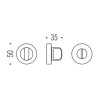 Накладка Colombo CD 49 BZG вж6 мат.никель Taipan, Madi, Libra, Pegaso, Mixa