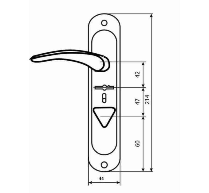 Pучка на планці під сувальдний замок BR-42-L нікель лев