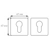 Накладка M&T Rosettes cylindrical 47x47 Sni 000535 мат.никель