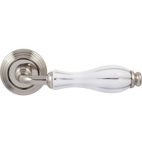 Ручка Fimet 148-269 F21 Lady никель/белая/серебро. полоска R ф/с