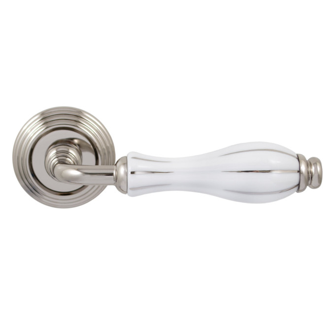 Ручка Fimet 148-269 F21 Lady никель/белая/серебро. полоска R ф/с
