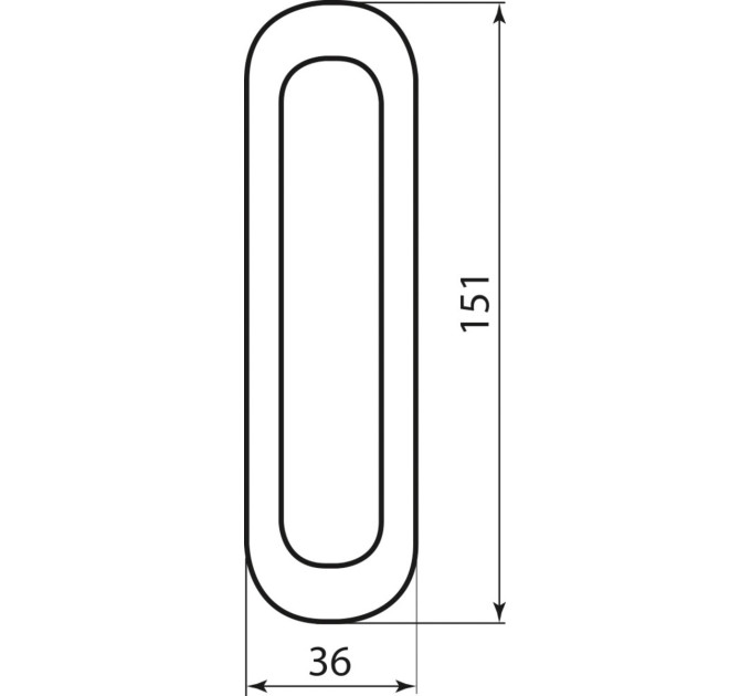 Ручка SL-150 SB мат.латунь на раздв.двери