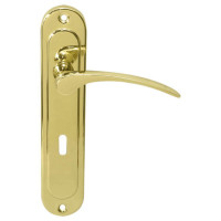 Ручка на планке 119/009 (200*40mm) 72мм пол.латунь прор.