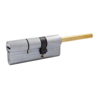 Цилиндр Securemme 3200QCS30501X5 К2 30/50 мм 5кл+1 монтажный ключ, со штоком, мат. хром