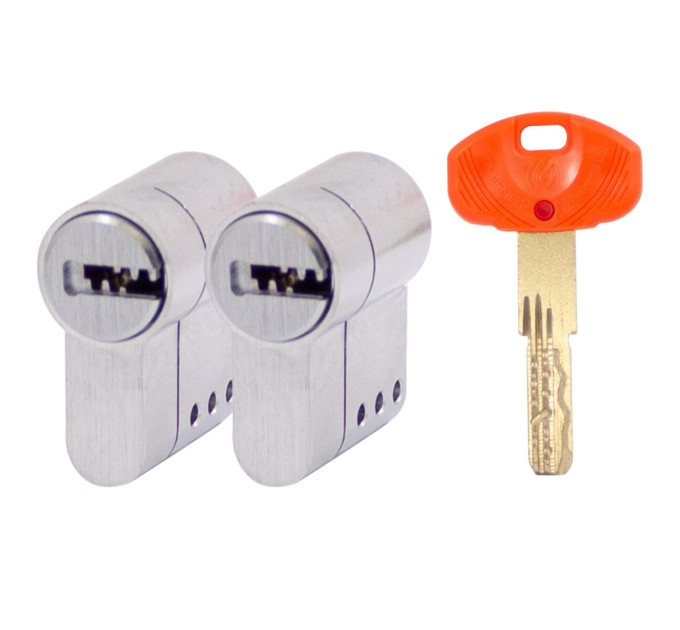 Securemme 3600UCS2727115 Комплект полутел цилиндра 5кл+1монтажный ключ мат.хром