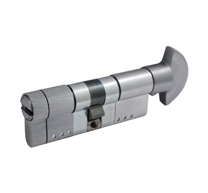 Цилиндр Securemme 3220PCS40401X5 К22 40/40мм 5кл+1 монтажный ключ/ручка мат.хром