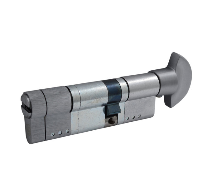 Цилиндр Securemme 3220PCS35551X5 К22 35/55 мм 5кл+1 монтажный, ручка/ключ мат. хром