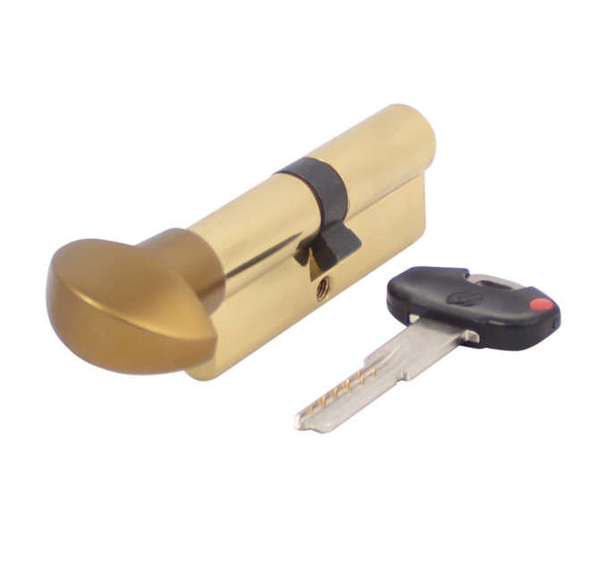 Цилиндр Securemme 3200POL40401X5 К2 40/40 мм 5кл+1 монтажный ключ пол. лат поворот. бронза