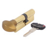 Цилиндр Securemme 3200POL40401X5 К2 40/40 мм 5кл+1 монтажный ключ пол. лат поворот. бронза