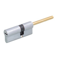 Цилиндр Securemme 3200QCS30301X5 К2 30/30 мм 5кл+1 монтажный ключ, со штоком, матовый хром