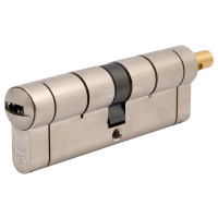 Цилиндр дверной Mottura C55F464601 46/46 мм, лазерный ключ, под поворотник, 5 ключей, никель матовый