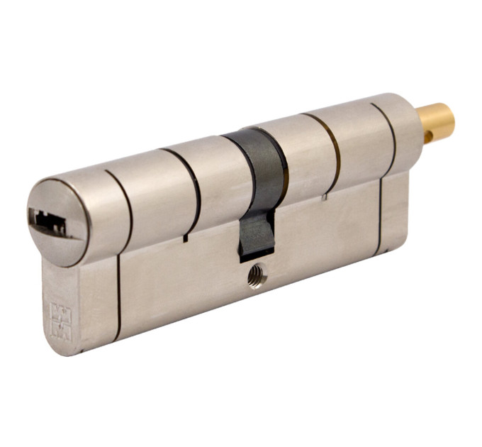 Цилиндр дверной Mottura C55F464601 46/46 мм, лазерный ключ, под поворотник, 5 ключей, никель матовый