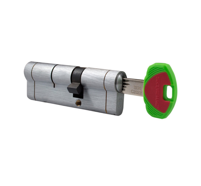 Цилиндр Securemme 3220CCS35551X5 К22 35/55 мм 5кл+1 монтажный ключ мат.хром