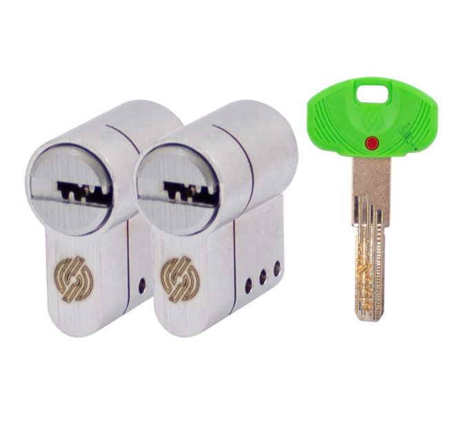 Securemme 3220UCS27271X5 Комплект полутел цилиндра 5кл+1монтажный ключ мат.хром