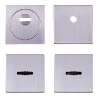 Комплект броненакладки Protect 60*60 mm с декоративными накладками хром матовый
