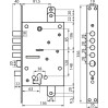 Mottura Art. 54797TBSR54 Замок 4-риг с защелкой и допом замком под евроцилиндр (без накладок)