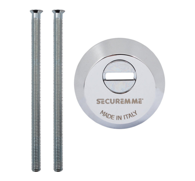 Securemme 4255ECL14M2 Броненакладка под цилиндр хром, с логотипом