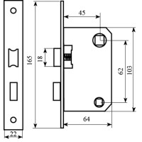 Механізм BRUNO 1251 AB WC ант.латунь вж