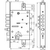 Mottura Art. 54797TBDR54 Замок 4-риг з засувкою і допом замком під євроциліндр