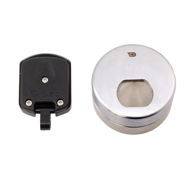 Броненакладка DISEC MAGNETIC MR125L-25D1T хром матовый 3 ключа