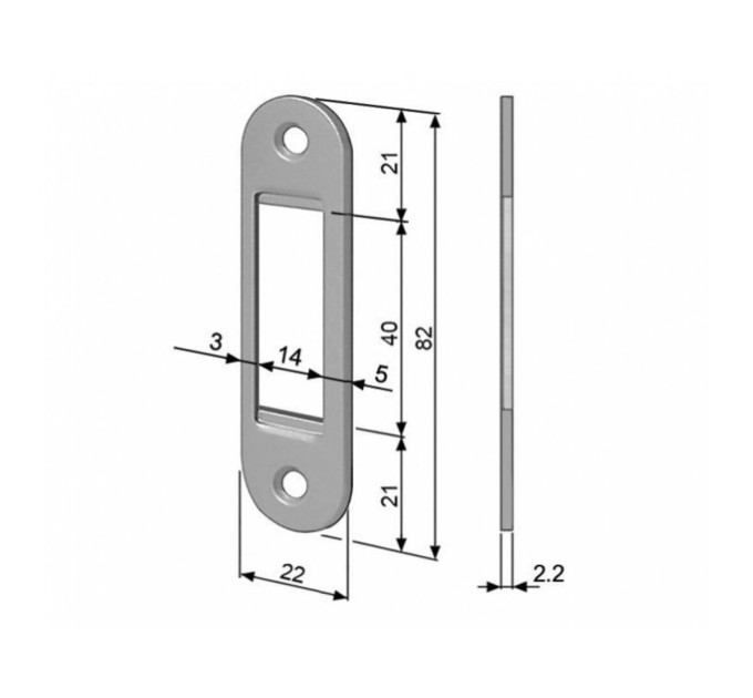 AGB Art. B014029691 Відповідна планка Polaris Easy-Fix 1,2 мм біла