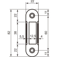 AGB Art. B014029093 Ответная планка к механизму сумм. черная без отб