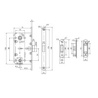 Comit 81696 Механизм магнитный уже сумм. хром мц 96мм.+ Ответная планка