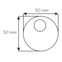 Securemme 4150XCL Декоративный колпачок под цилиндрическую броненакладку 50x15.5mm хром