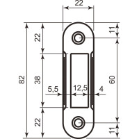 AGB Art. B014029693 Ответная планка Polaris Easy-Fix ​​1,2 мм черный