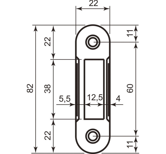 AGB Art. B014029693 Відповідна планка Polaris Easy-Fix 1,2 мм чорний