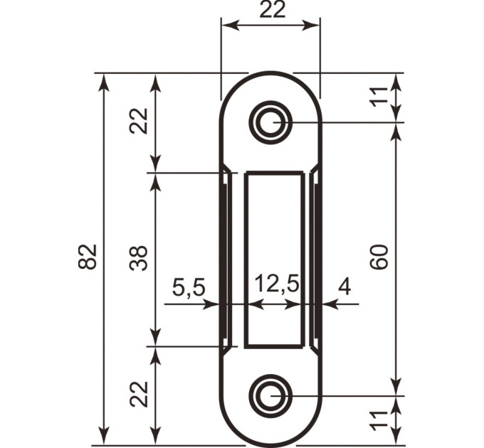 AGB Art. B014029612 відповідна планка Polaris Easy-Fix 1,2мм ант латунь