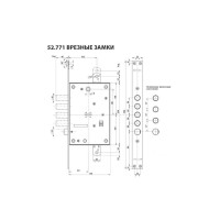 Mottura Art. 52771dm8z56cr Замок 4-клунь из защ, под тягу с хр накл