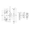 Comit 81698 Механизм магнитный уже сумм. белый мц 96мм.+ Ответная планка