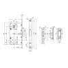 Comit 81701 Механизм замка магнитный никель мц 85мм + Ответная планка