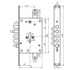 Mottura Art. 85971S28N Замок 4-риг с зас., под цилиндр, под тяги