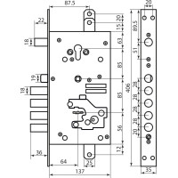 Mottura Art. 54J939H8B05AC6O Замок 4-риг с защелкой