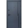 Дверь входная Qdoors Кросс-АК антрацит/белая шагрень