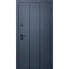 Дверь входная Qdoors Лайт антрацит песок/ гладкая белая шагрень
