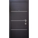 Дверь входная Qdoors Горизонт-Al-W венге горизонт темное/ белое дерево