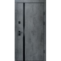 Дверь входная Qdoors Лаунж-АК оксид темный/серый шифер