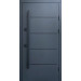 Дверь входная Qdoors Горизонт 3К ручка DMD антрацит песок/ гладкая белая шагрень
