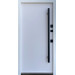 Дверь входная Qdoors Горизонт 3К ручка DMD антрацит песок/ гладкая белая шагрень