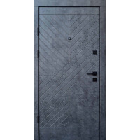 Дверь входная Qdoors Некст мрамор темный/ бетон бежевый
