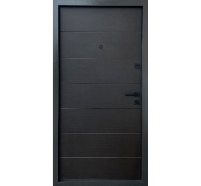 Дверь входная Qdoors Горизонталь b new венге темный горизонт