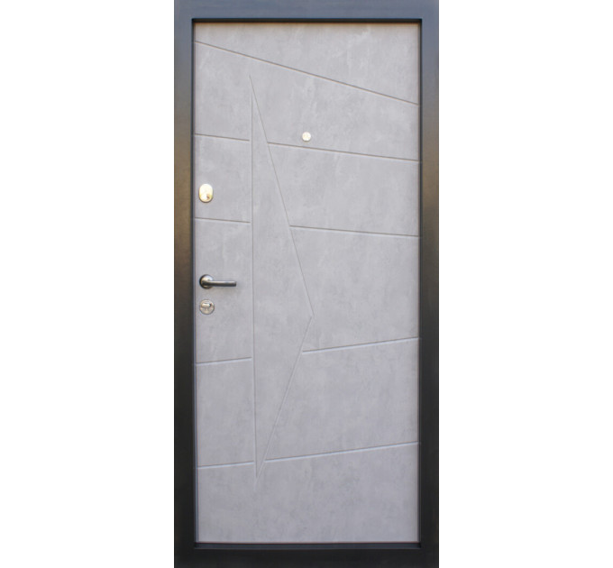 Дверь входная Qdoors Акцент бетон темный/ бетон серый