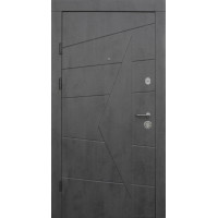 Дверь входная Qdoors Акцент бетон темный/ бетон серый