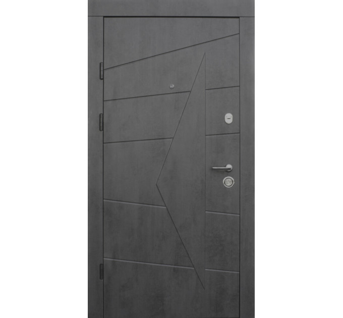 Дверь входная Qdoors Акцент бетон темный/ бетон серый