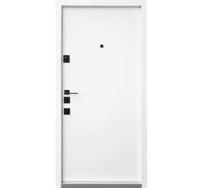 Дверь входная Qdoors Тиффани грифель структура софт/белая эмаль