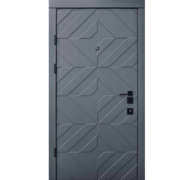 Дверь входная Qdoors Тиффани грифель структура софт/белая эмаль