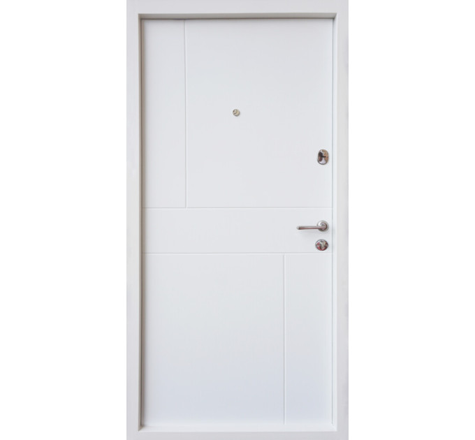 Дверь входная Qdoors Стиль - М Hybrid венге серый гор. арт/ белое дерево